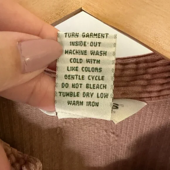 Orvis Vintage Corduroy Duster Maxi Dress Prairie Minimalist 100% Cotton Sz Med - Picture 6 of 6